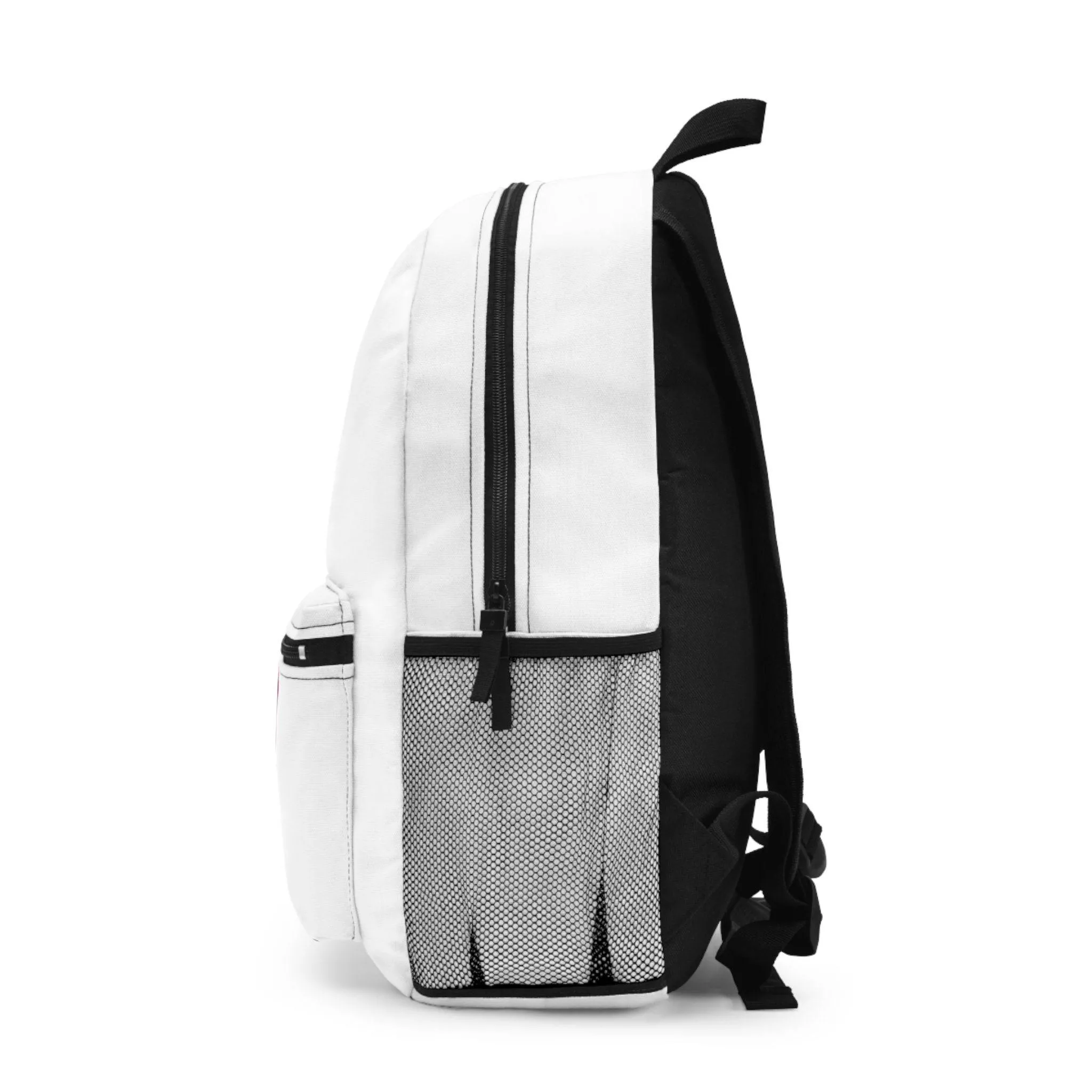 ACHBP8 WHITE Urban Hustle Backpack - School Book Bag, Stylish Daypack, Trendy Carry All Bag, Gym Bag for On The Go - Image 3