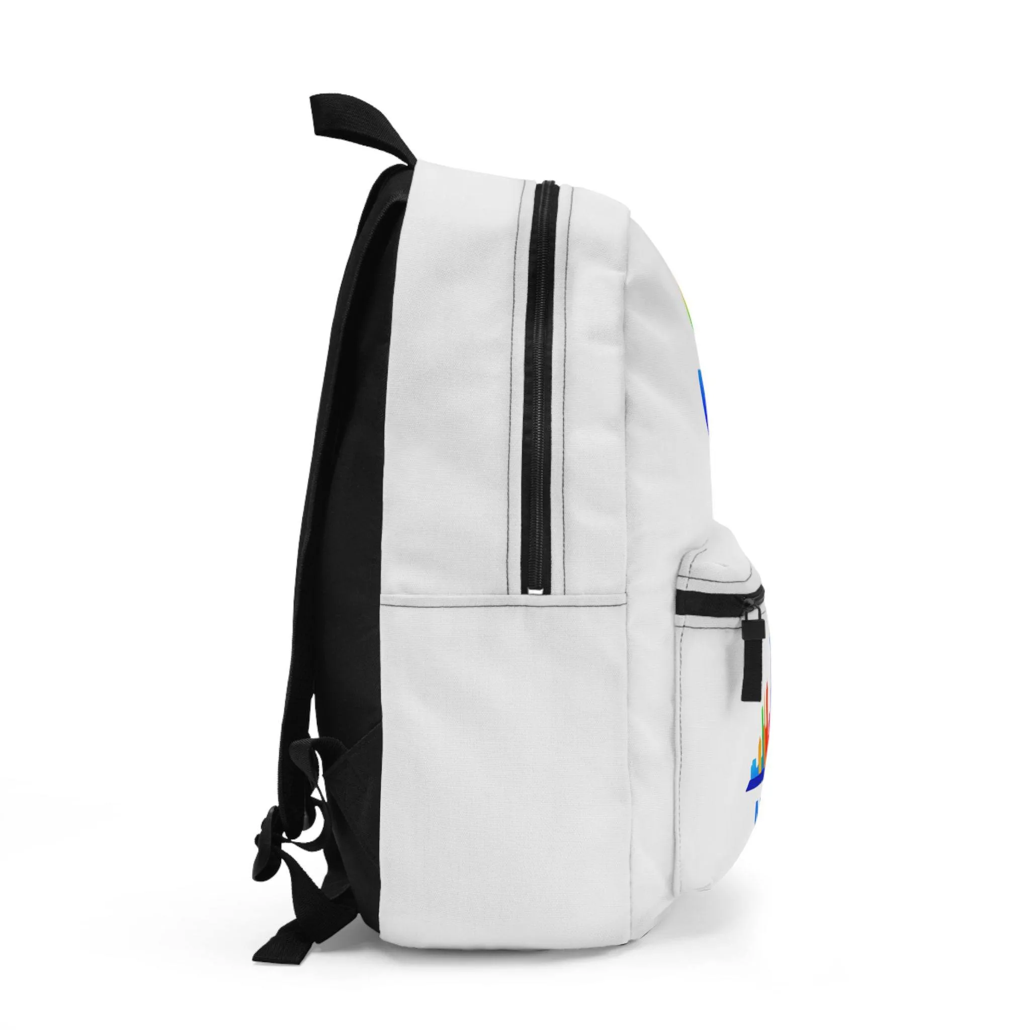 ACHBP5 WHITE Urban Hustle Backpack - School Book Bag, Stylish Daypack, Trendy Carry All Bag, Gym Bag for On The Go - Image 2