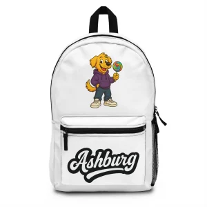 ASHBURGBP1 WHITE Urban Hustle Backpack - School Book Bag, Stylish Daypack, Trendy Carry All Bag, Gym Bag for On The Go