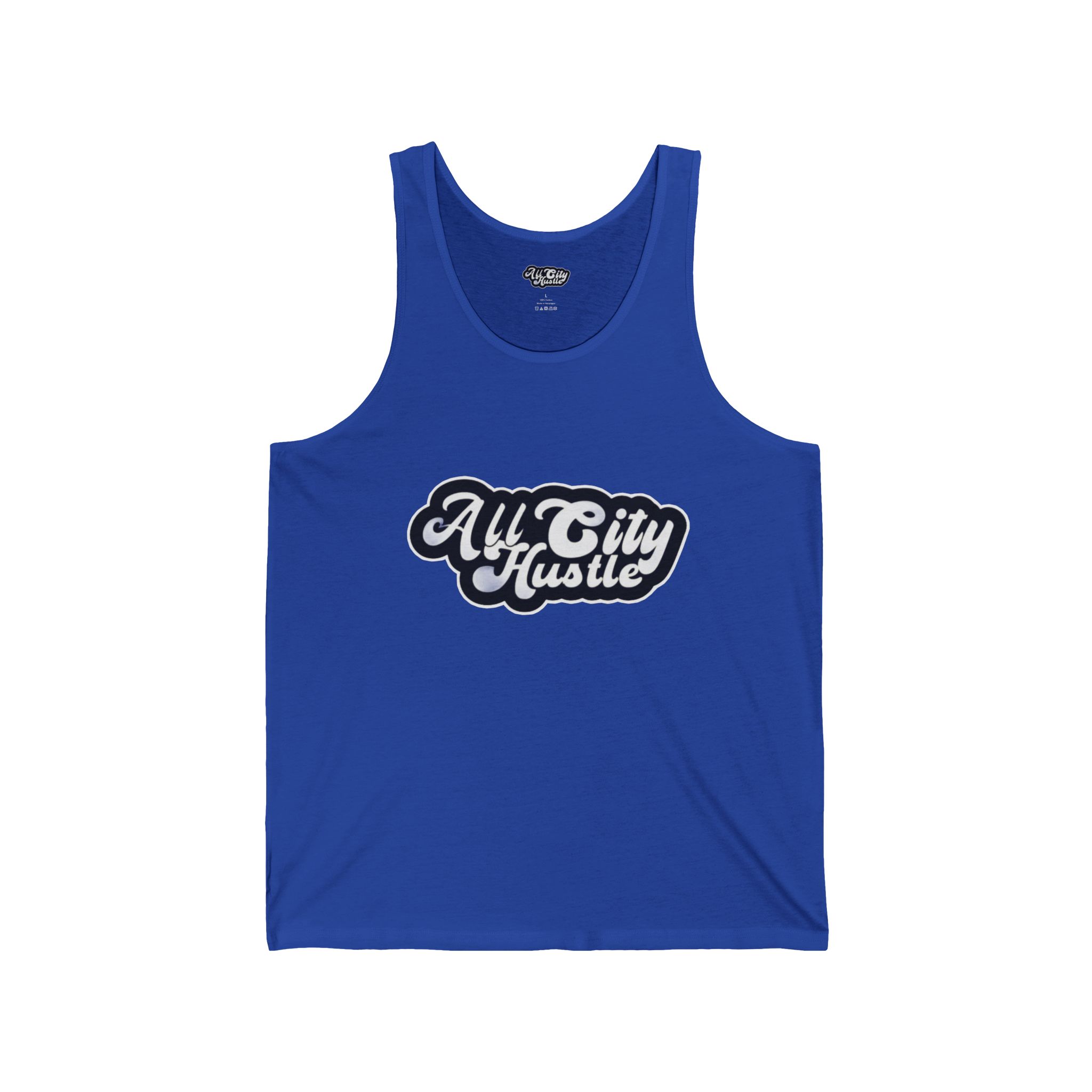 ACH2TANK Unisex Jersey Tank - "Ally City Hustle" Graphic Tee for Summer Vibes, Motivational Workout Wear, Casual Street Style, Gift for Entrepreneurs - Image 9