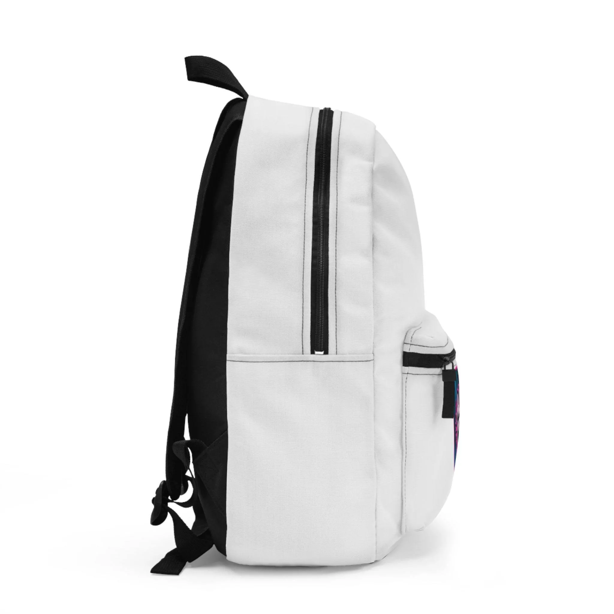 ACHBP4 WHITE Urban Hustle Backpack - School Book Bag, Stylish Daypack, Trendy Carry All Bag, Gym Bag for On The Go - Image 2
