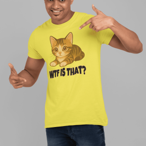 ANIMAL13 Cute Cat Humor Tee, Funny Cat Shirt, Unisex Cotton T-Shirt, Animal Lover Gift, Pet Themed Apparel, Gift for Cat Parents