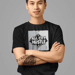 ACH21 Retro Urban Hustle T-Shirt, Unisex Graphic Tee, Casual Streetwear, Gift for Creatives, Everyday Wear, All City Hustle