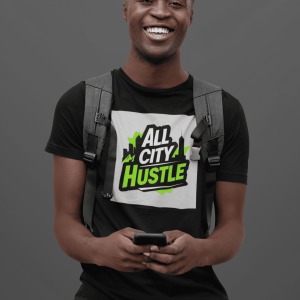 ACH23 Retro Urban Hustle T-Shirt, Unisex Graphic Tee, Casual Streetwear, Gift for Creatives, Everyday Wear, All City Hustle