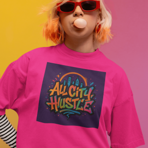 ACH36 Retro Urban Hustle T-Shirt, Unisex Graphic Tee, Casual Streetwear, Gift for Creatives, Everyday Wear, All City Hustle
