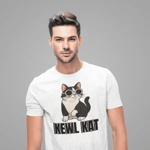 ANIMAL38 Cute Cat Humor Tee, Funny Cat Shirt, Unisex Cotton T-Shirt, Animal Lover Gift, Pet Themed Apparel, Gift for Cat Parents