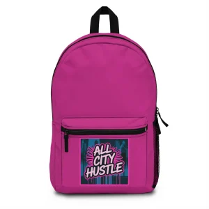 ACHBP4 PINK Urban Hustle Backpack - School Book Bag, Stylish Daypack, Trendy Carry All Bag, Gym Bag for On The Go