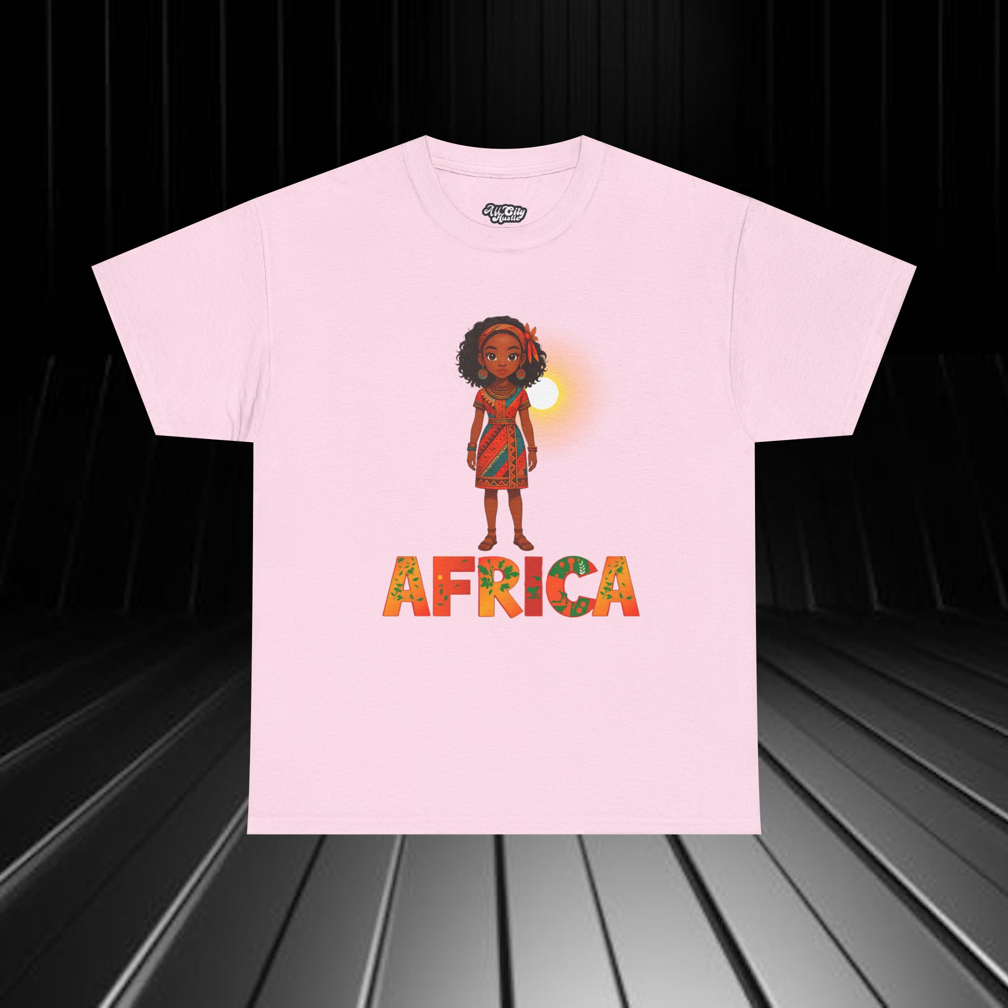 AFRICA1 African Heritage Unisex Heavy Cotton Tee, Vibrant Cultural Shirt, Gift for Travelers, Nature Lovers, Family Celebrations, Africana Apparel - Image 7