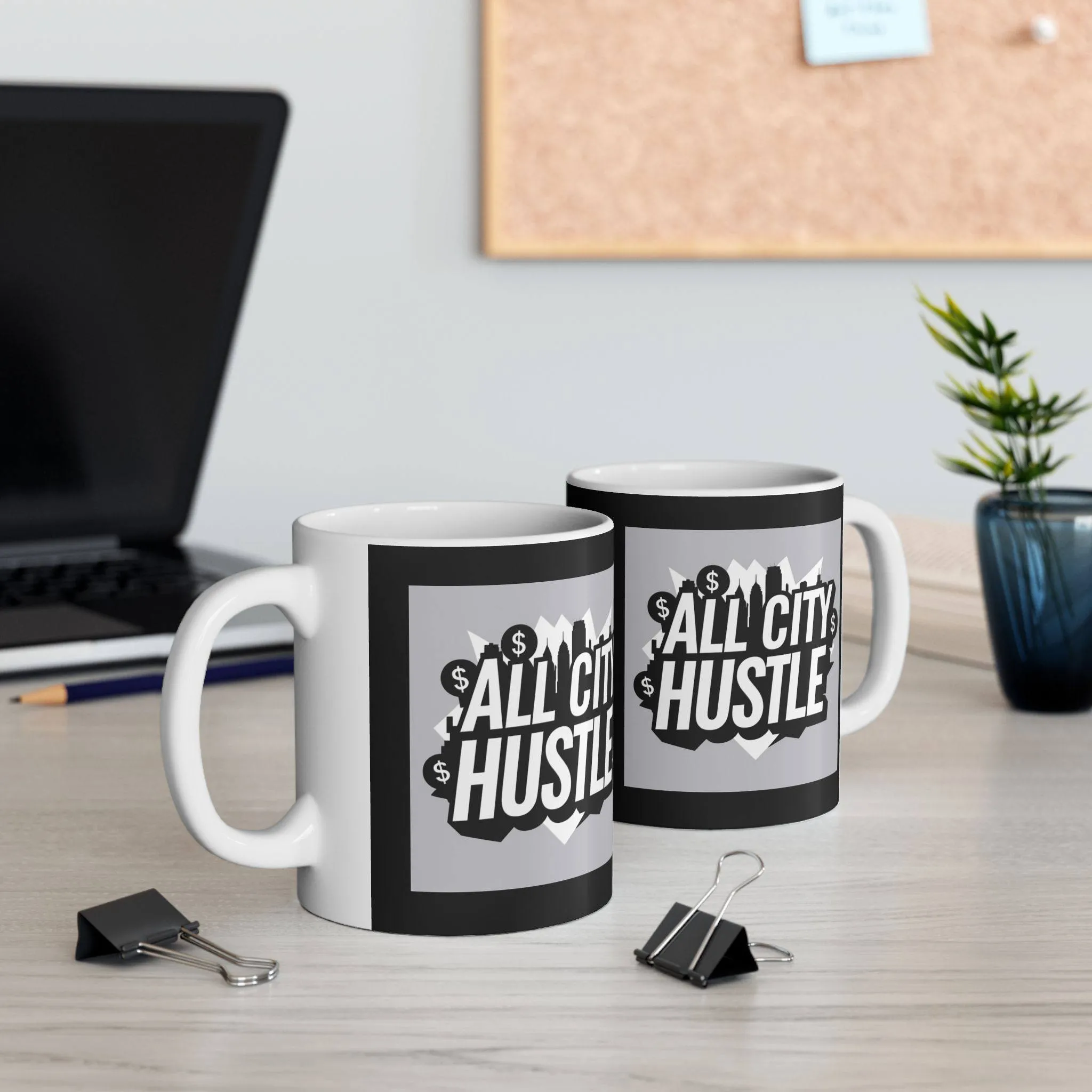 ACHMUG1 Urban Hustle Ceramic Mug | AllCityHustle Coffee Cup, Perfect Gift for Coffee Lovers, Home Office Cup, Unique Coffee Cup - Image 2