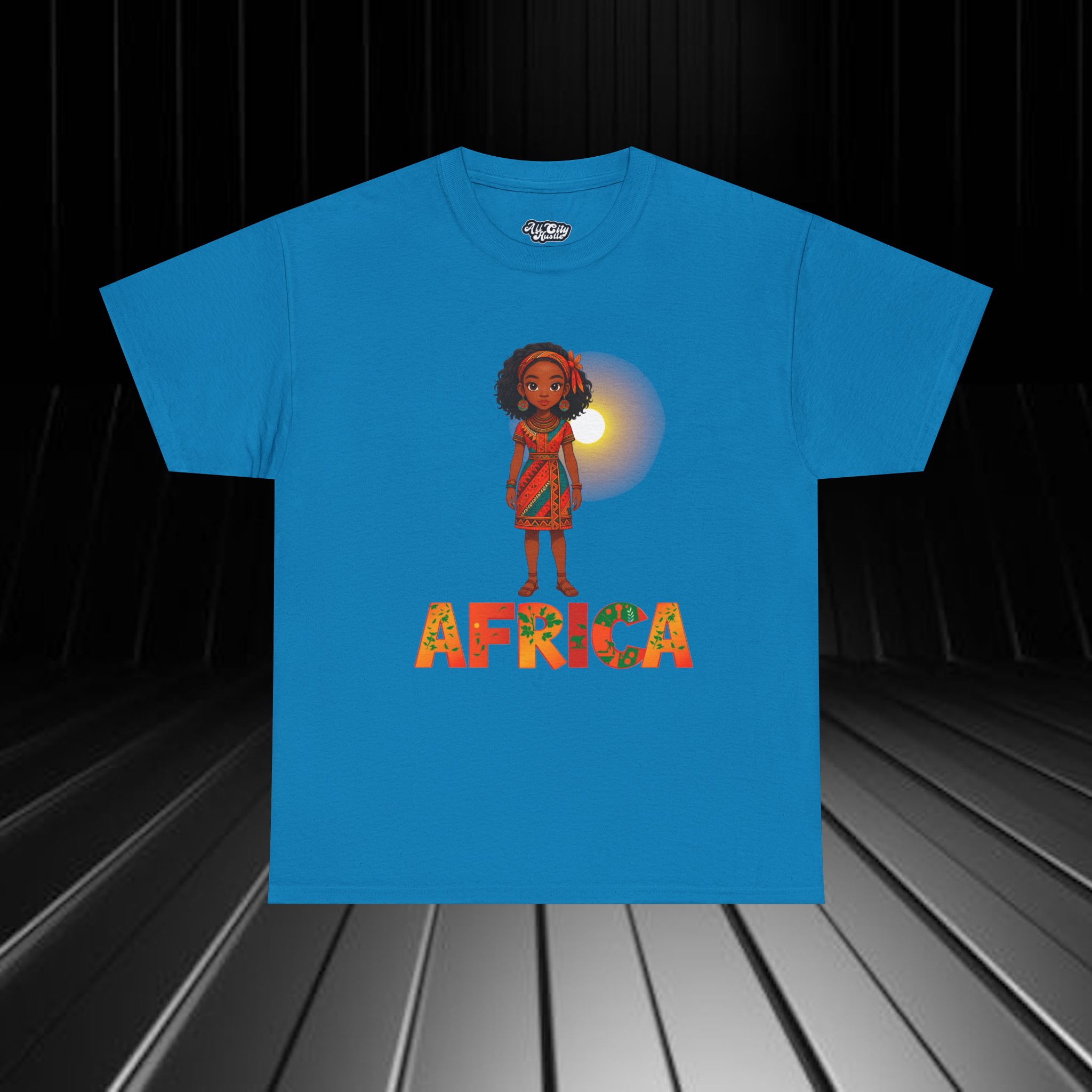 AFRICA1 African Heritage Unisex Heavy Cotton Tee, Vibrant Cultural Shirt, Gift for Travelers, Nature Lovers, Family Celebrations, Africana Apparel - Image 13