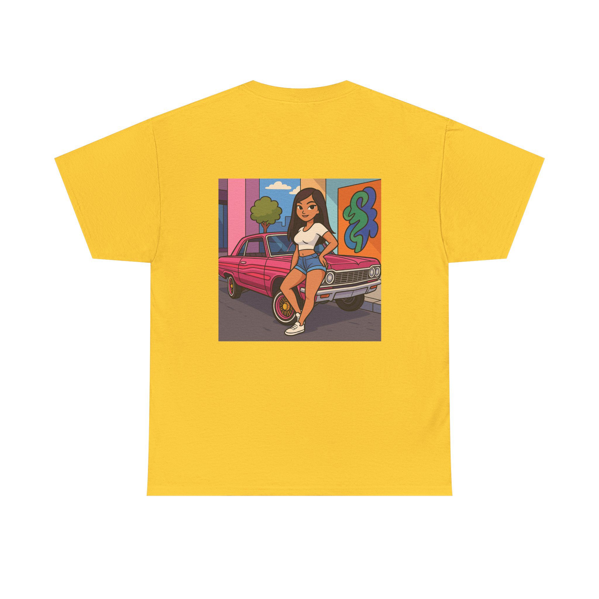 ACHLOWRIDER9 - 2 Sided Graphic Tee | Unisex Heavy Cotton Tee for Lowrider Lovers, Gifts, Retro Old School Vibes, Summer Wear, Casual Car Show Fashion - Image 11