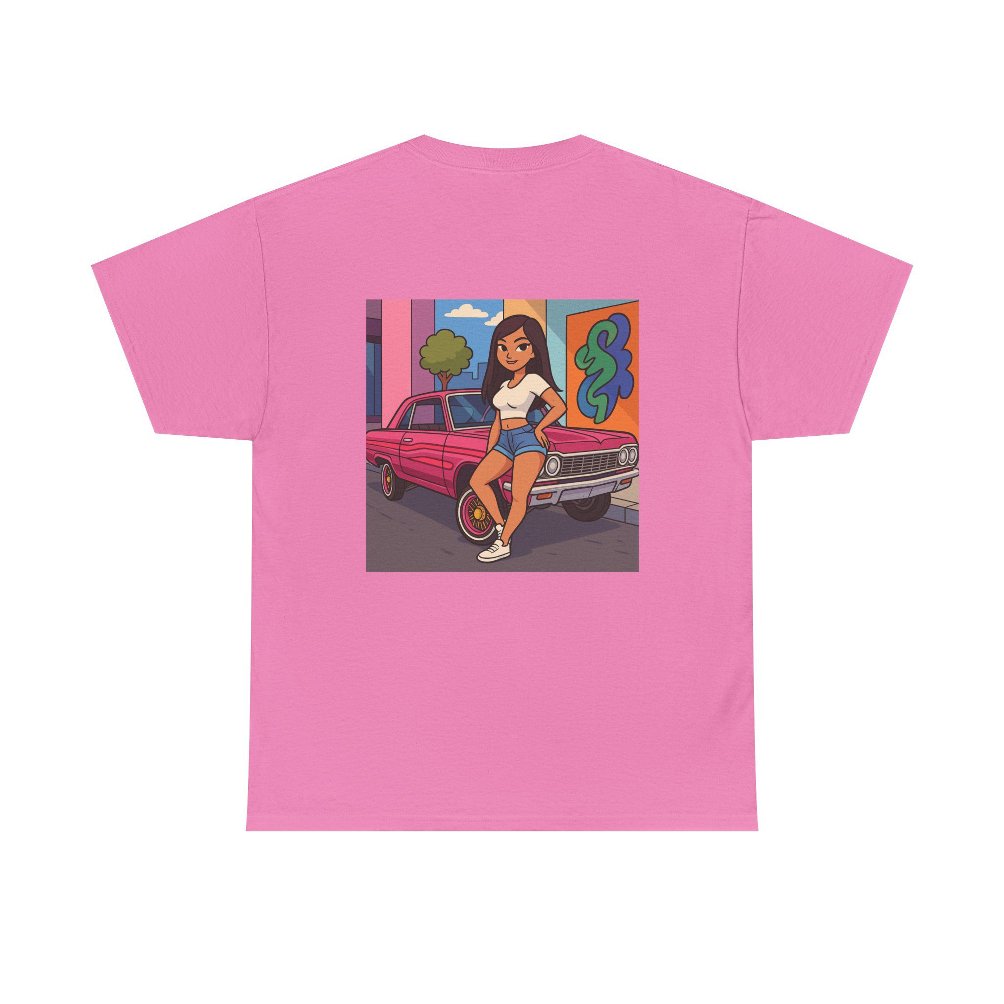 ACHLOWRIDER9 - 2 Sided Graphic Tee | Unisex Heavy Cotton Tee for Lowrider Lovers, Gifts, Retro Old School Vibes, Summer Wear, Casual Car Show Fashion - Image 2