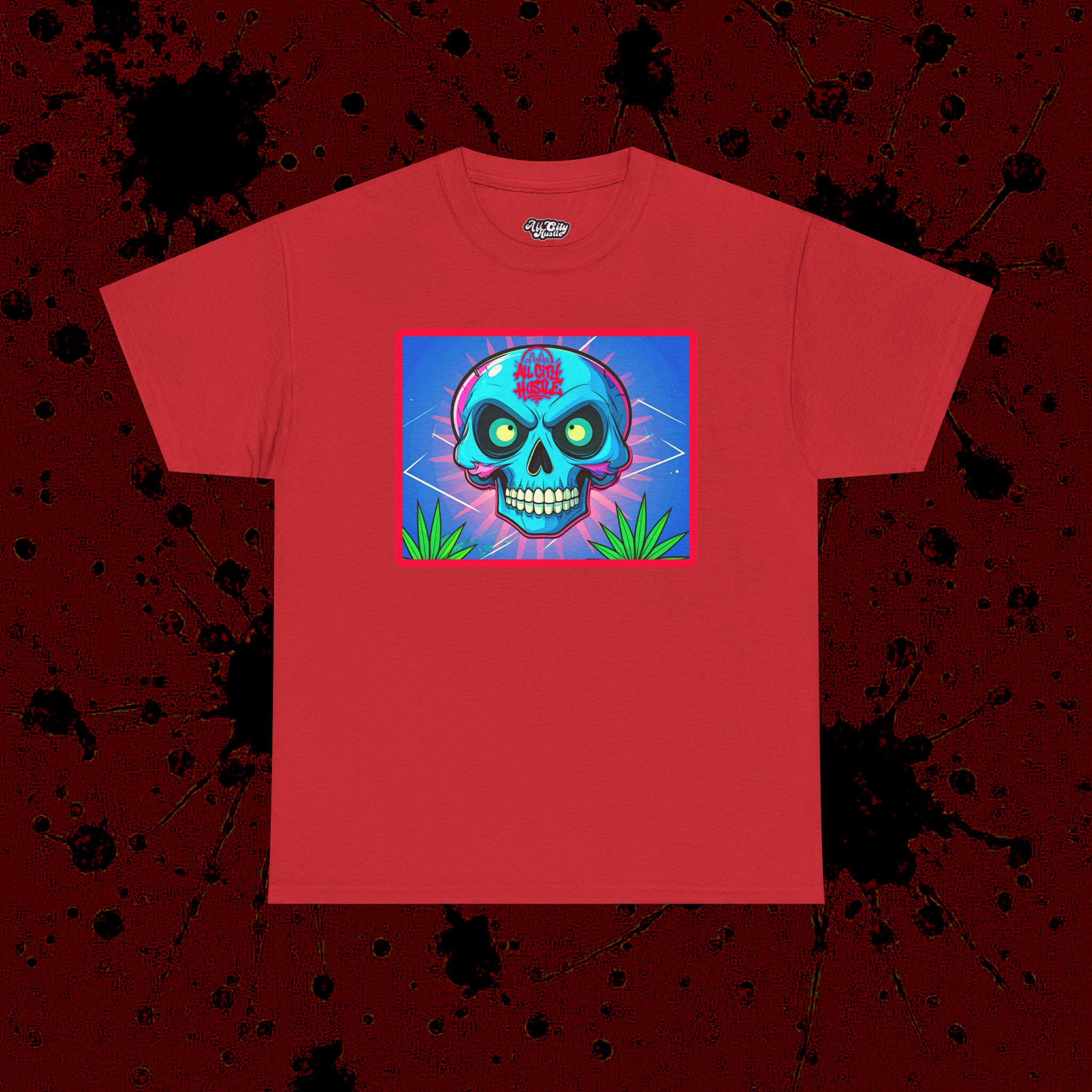 MONSTER9 Unisex Heavy Cotton Tee | Cool Casual Wear, Perfect for Horror Fans, Gift for Kids, Unique Graphic T-Shirt, Fun Dark Theme - Image 10