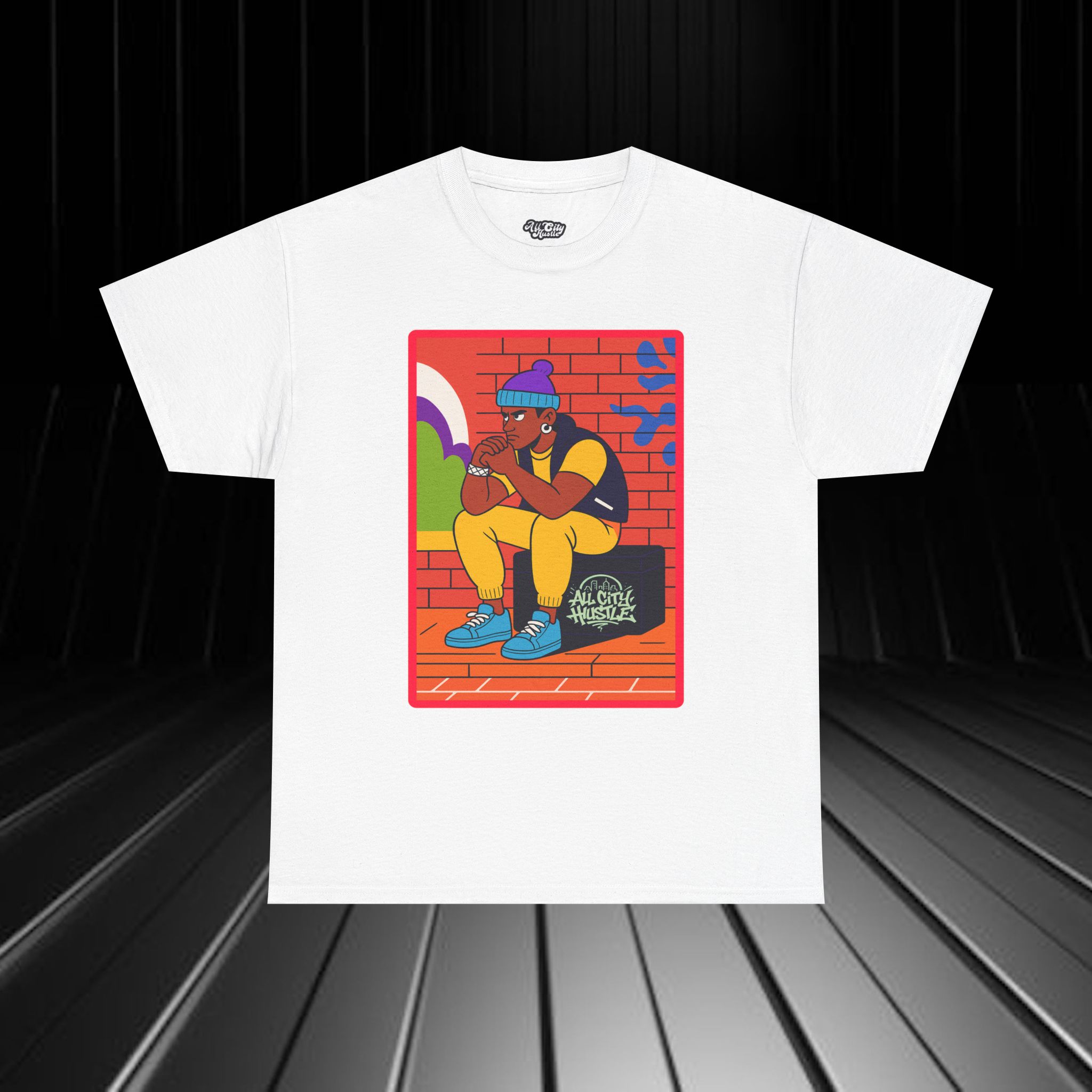 GANGSTER27 City Hood Inspired Unisex Heavy Cotton Tee, Graphic Tee for Comic Lovers, Casual Wear, Birthday Gift, Gift for Friends - Image 11