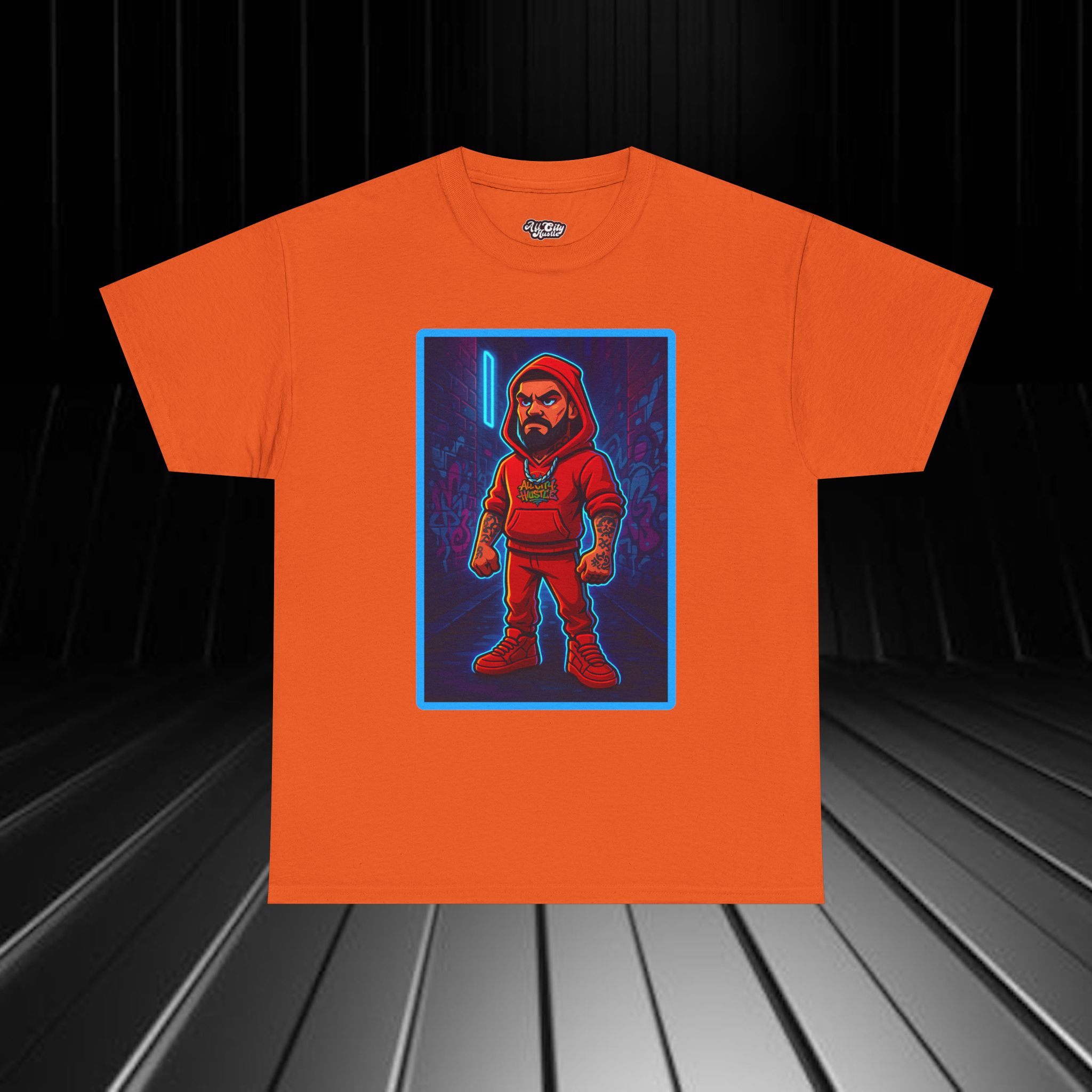 GANGSTER36 City Hood Inspired Unisex Heavy Cotton Tee, Graphic Tee for Comic Lovers, Casual Wear, Birthday Gift, Gift for Friends - Image 6