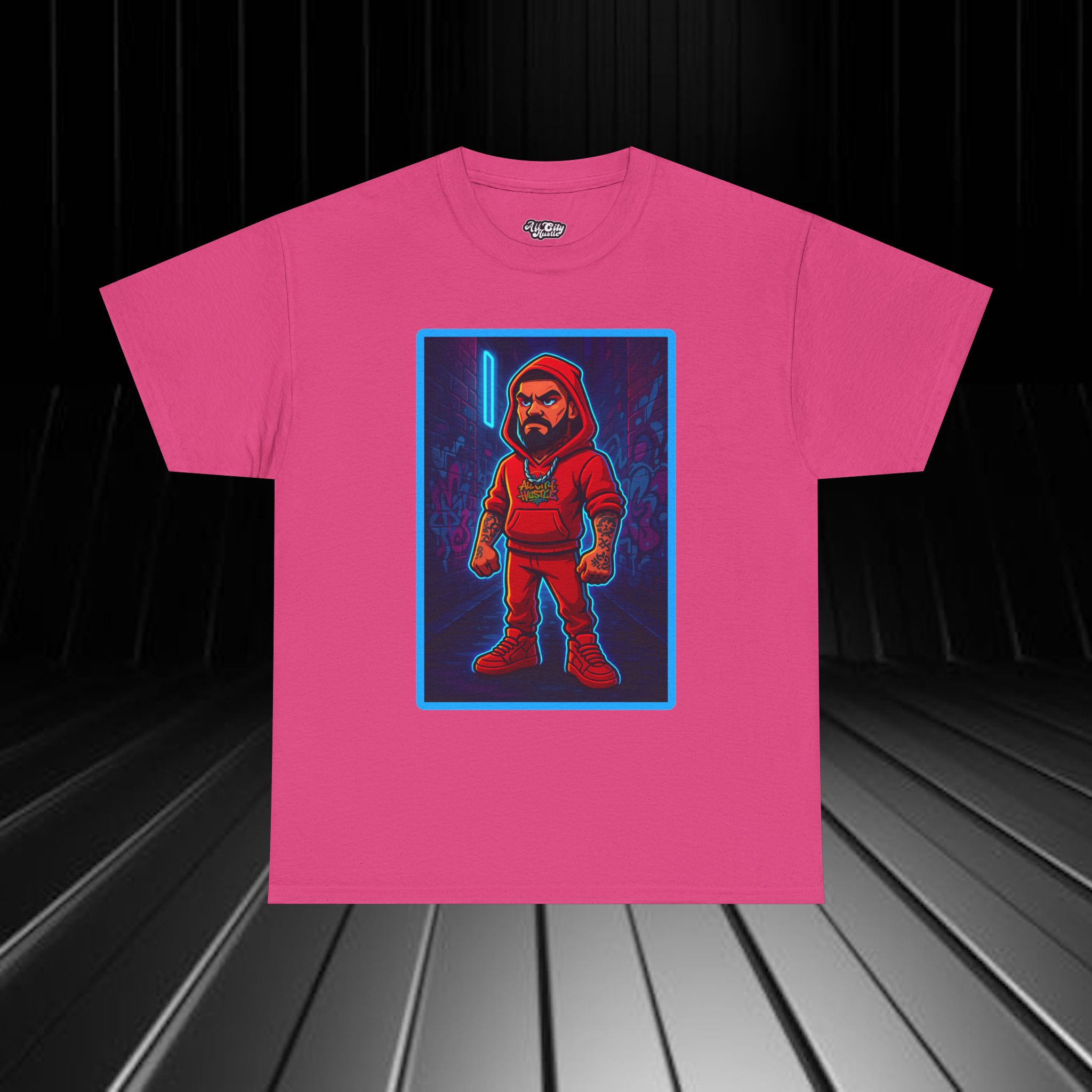 GANGSTER36 City Hood Inspired Unisex Heavy Cotton Tee, Graphic Tee for Comic Lovers, Casual Wear, Birthday Gift, Gift for Friends - Image 9