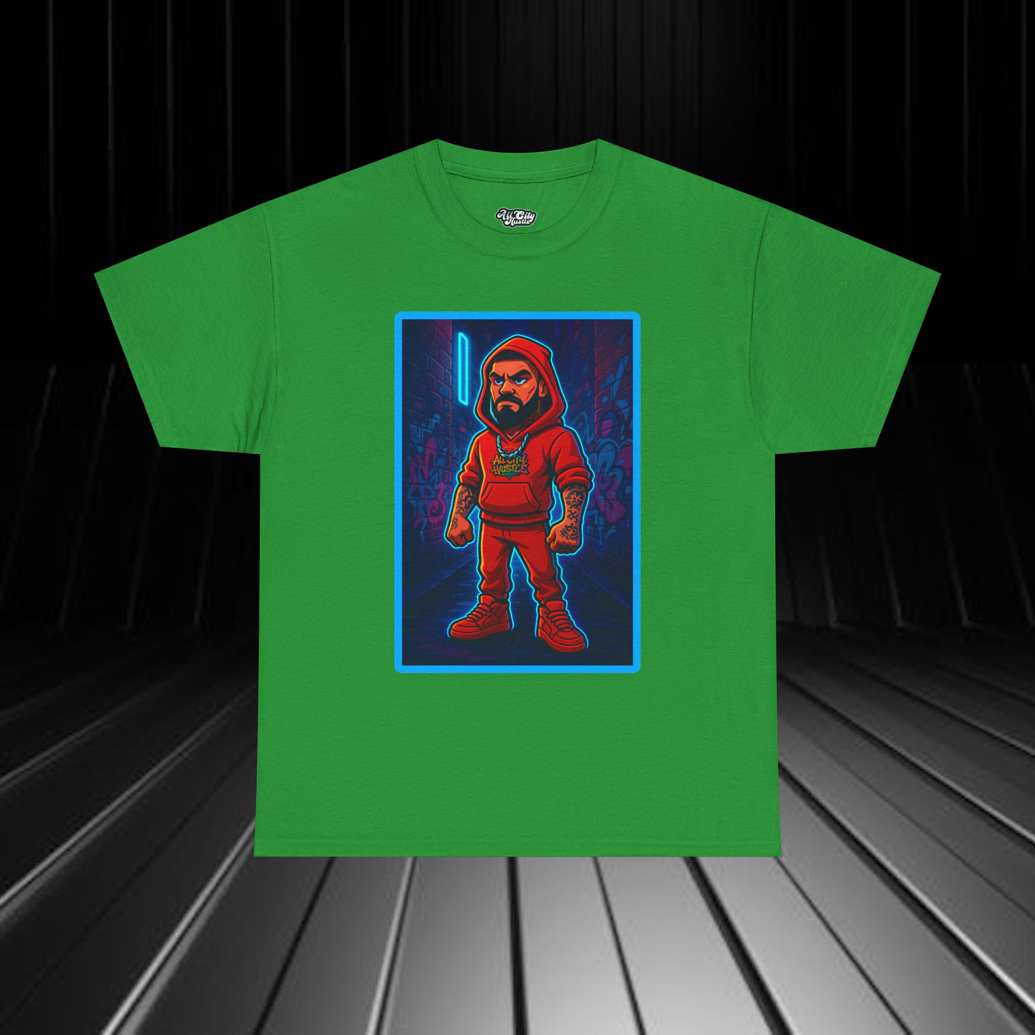 GANGSTER36 City Hood Inspired Unisex Heavy Cotton Tee, Graphic Tee for Comic Lovers, Casual Wear, Birthday Gift, Gift for Friends - Image 5