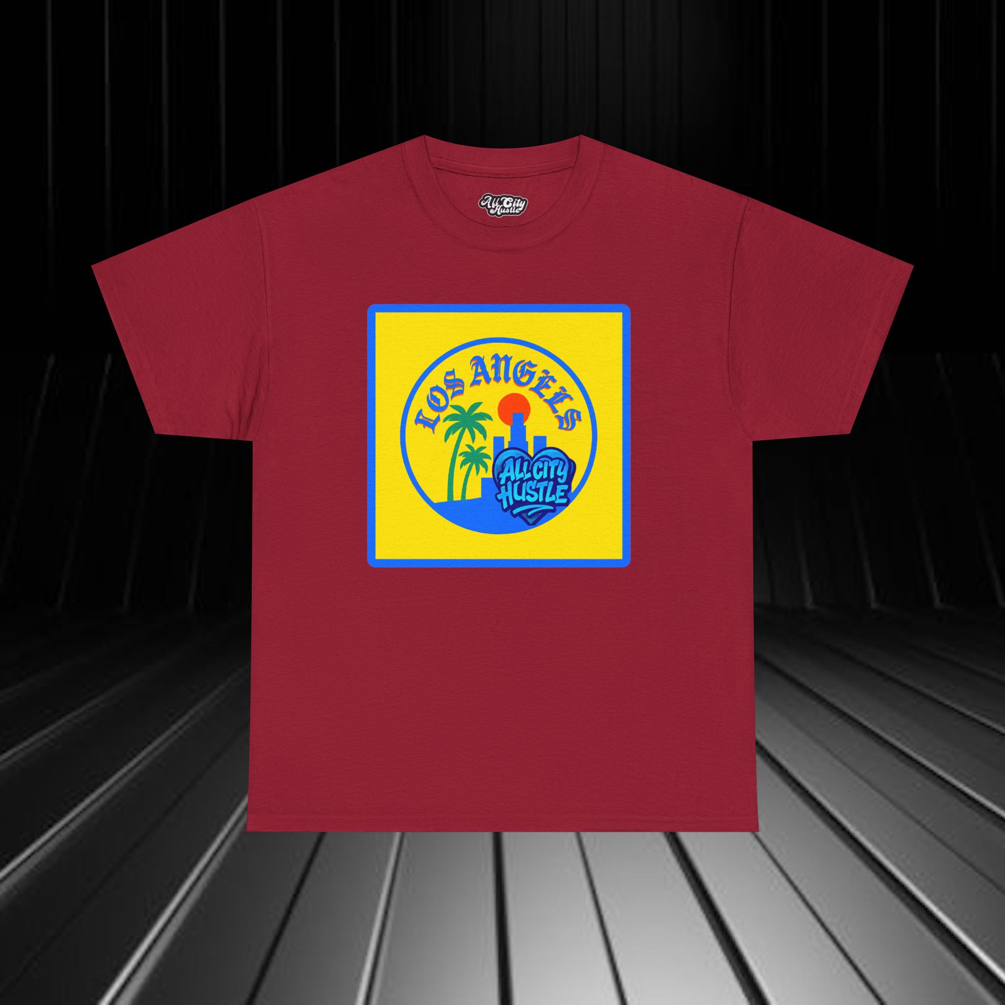 ACHLA3 Los Angeles Unisex Heavy Cotton Tee, Vintage LA Shirt, California T-Shirt, Beachwear, Summer Casual Tee Shirt - Image 2