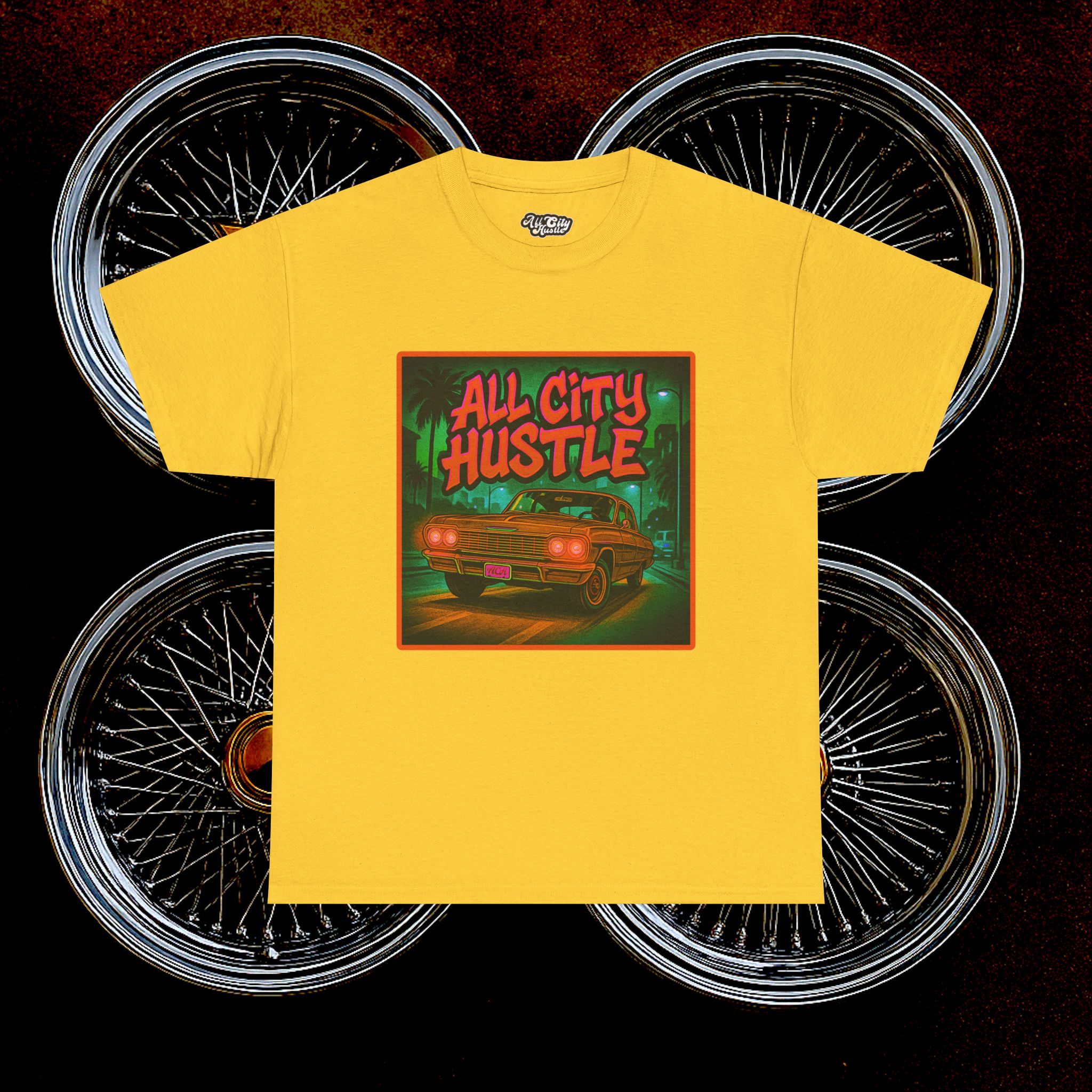 ACHLOWRIDER33 - 2 Sided Graphic Tee | Unisex Heavy Cotton Tee for Lowrider Lovers, Gifts, Retro Old School Vibes, Summer Wear, Casual Car Show Fashion - Image 7
