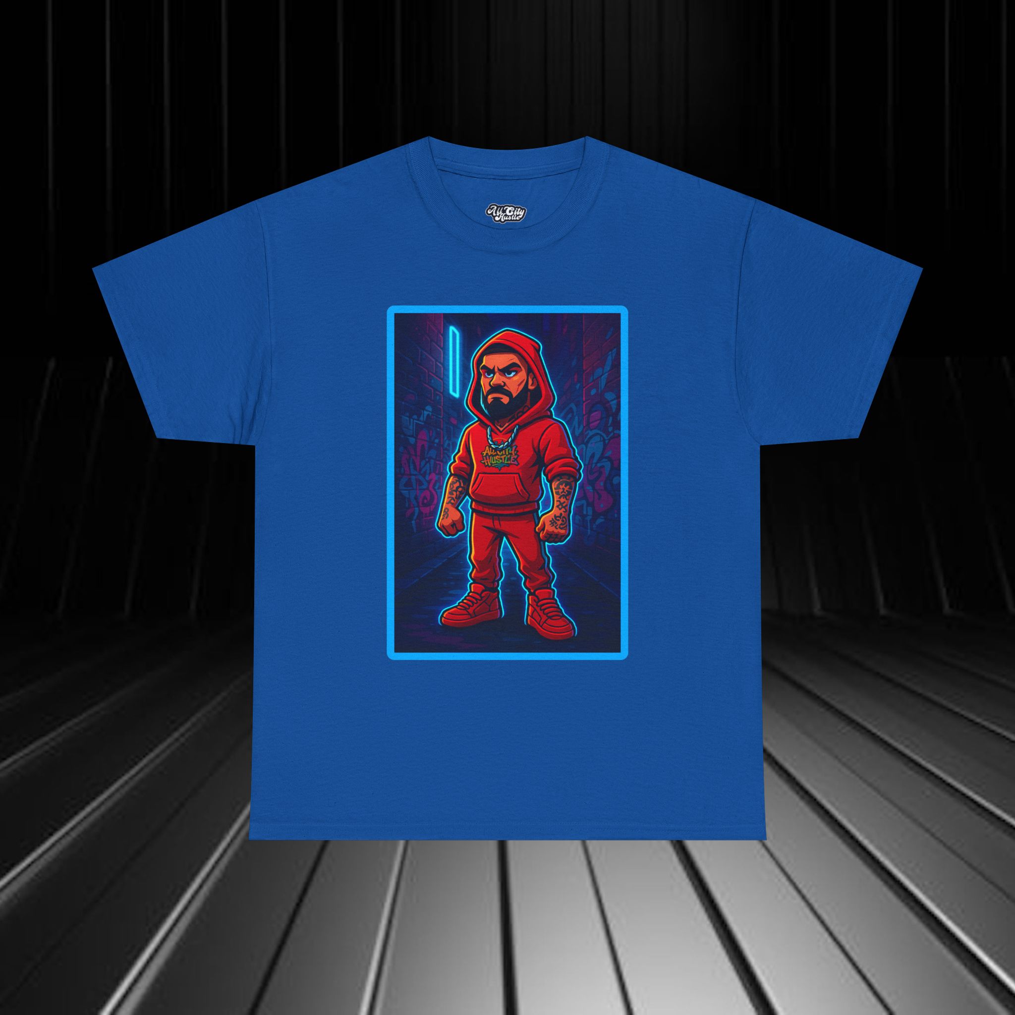 GANGSTER36 City Hood Inspired Unisex Heavy Cotton Tee, Graphic Tee for Comic Lovers, Casual Wear, Birthday Gift, Gift for Friends - Image 8