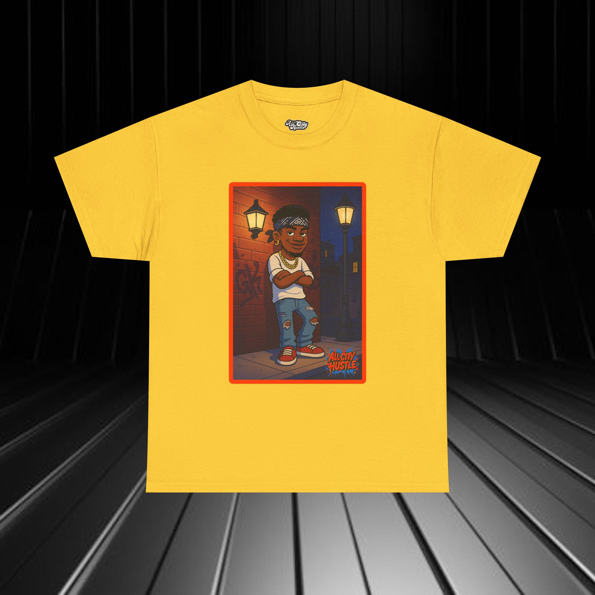 GANGSTER32 City Hood Inspired Unisex Heavy Cotton Tee, Graphic Tee for Comic Lovers, Casual Wear, Birthday Gift, Gift for Friends - Image 14