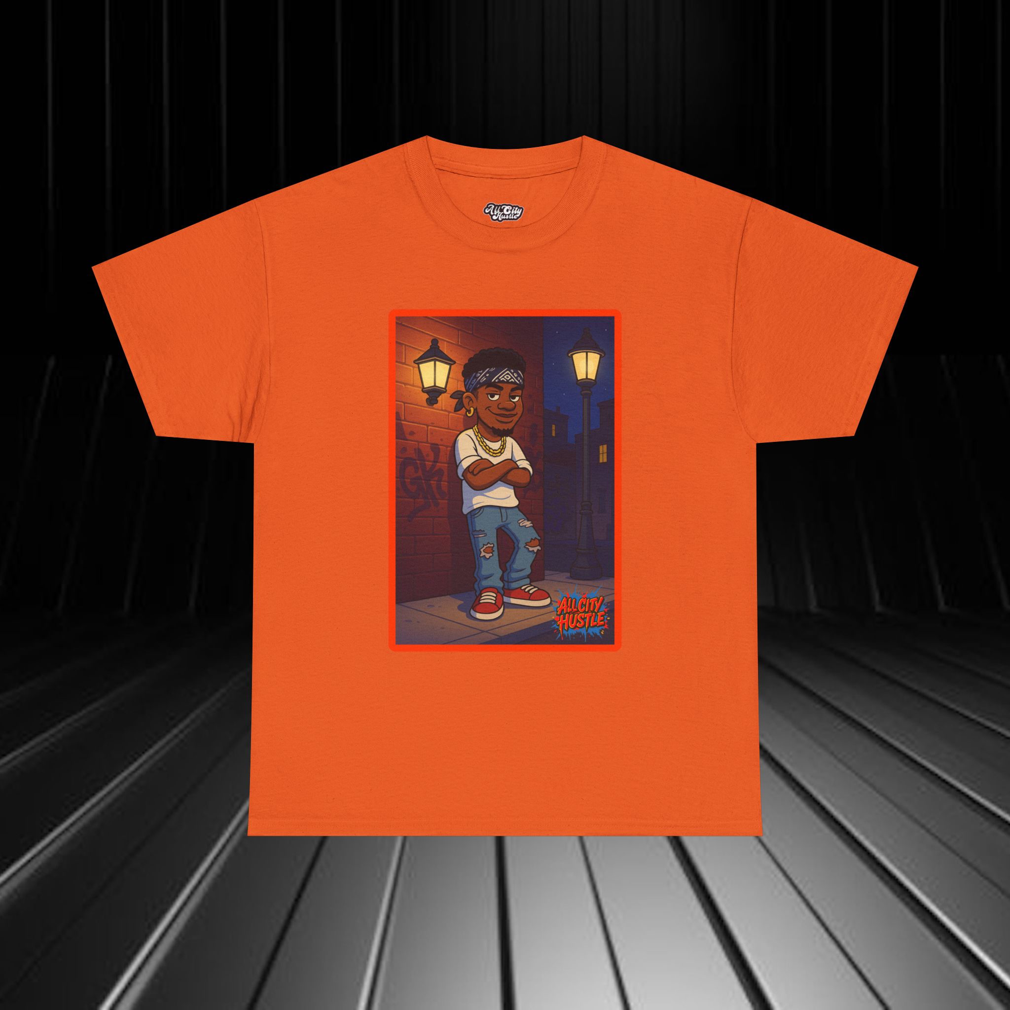 GANGSTER32 City Hood Inspired Unisex Heavy Cotton Tee, Graphic Tee for Comic Lovers, Casual Wear, Birthday Gift, Gift for Friends - Image 6