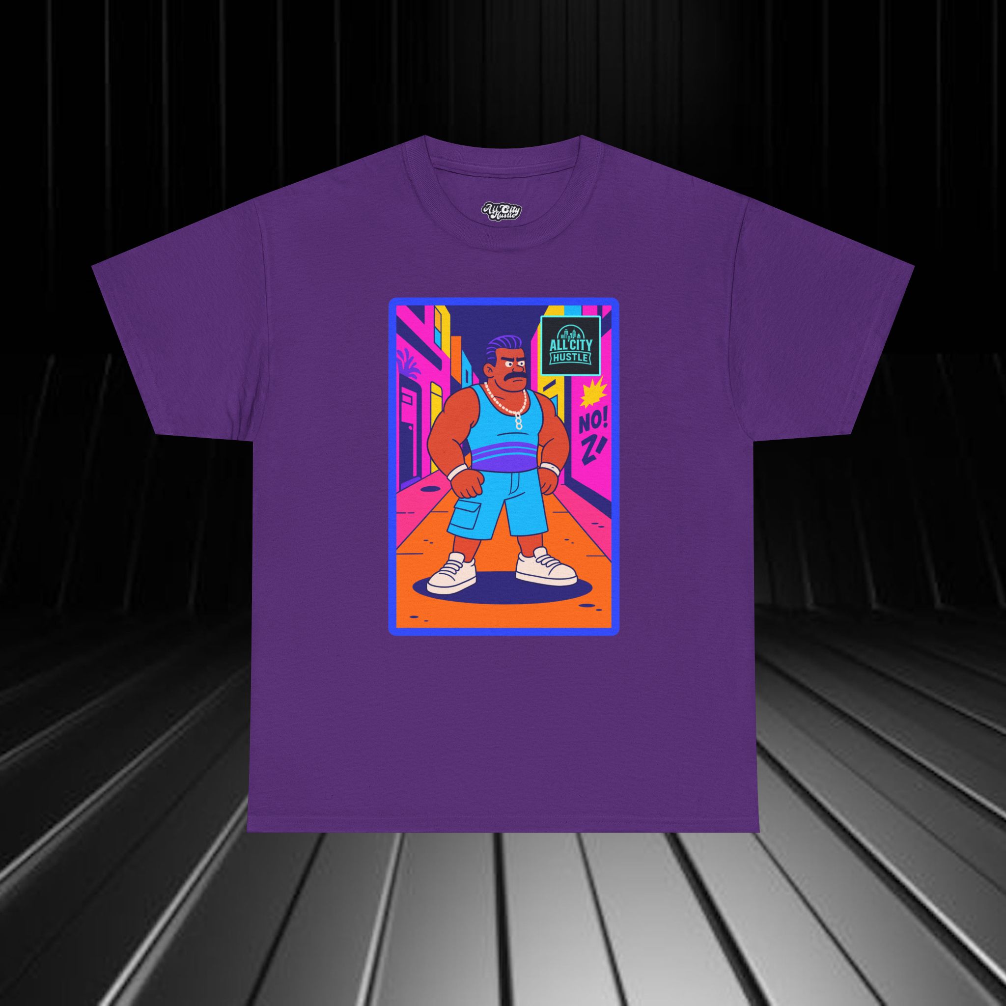 GANGSTER22 City Hood Inspired Unisex Heavy Cotton Tee, Graphic Tee for Comic Lovers, Casual Wear, Birthday Gift, Gift for Friends - Image 3