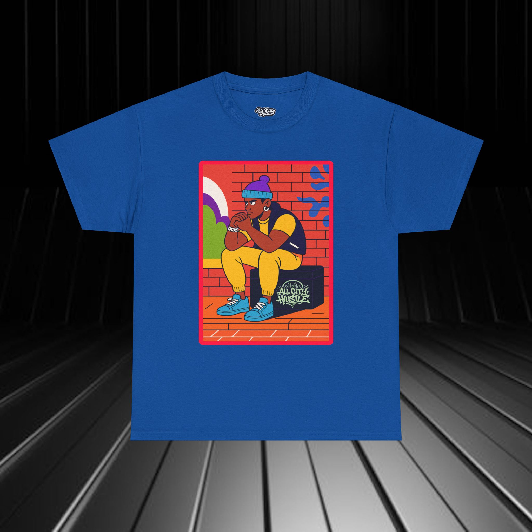 GANGSTER27 City Hood Inspired Unisex Heavy Cotton Tee, Graphic Tee for Comic Lovers, Casual Wear, Birthday Gift, Gift for Friends - Image 8