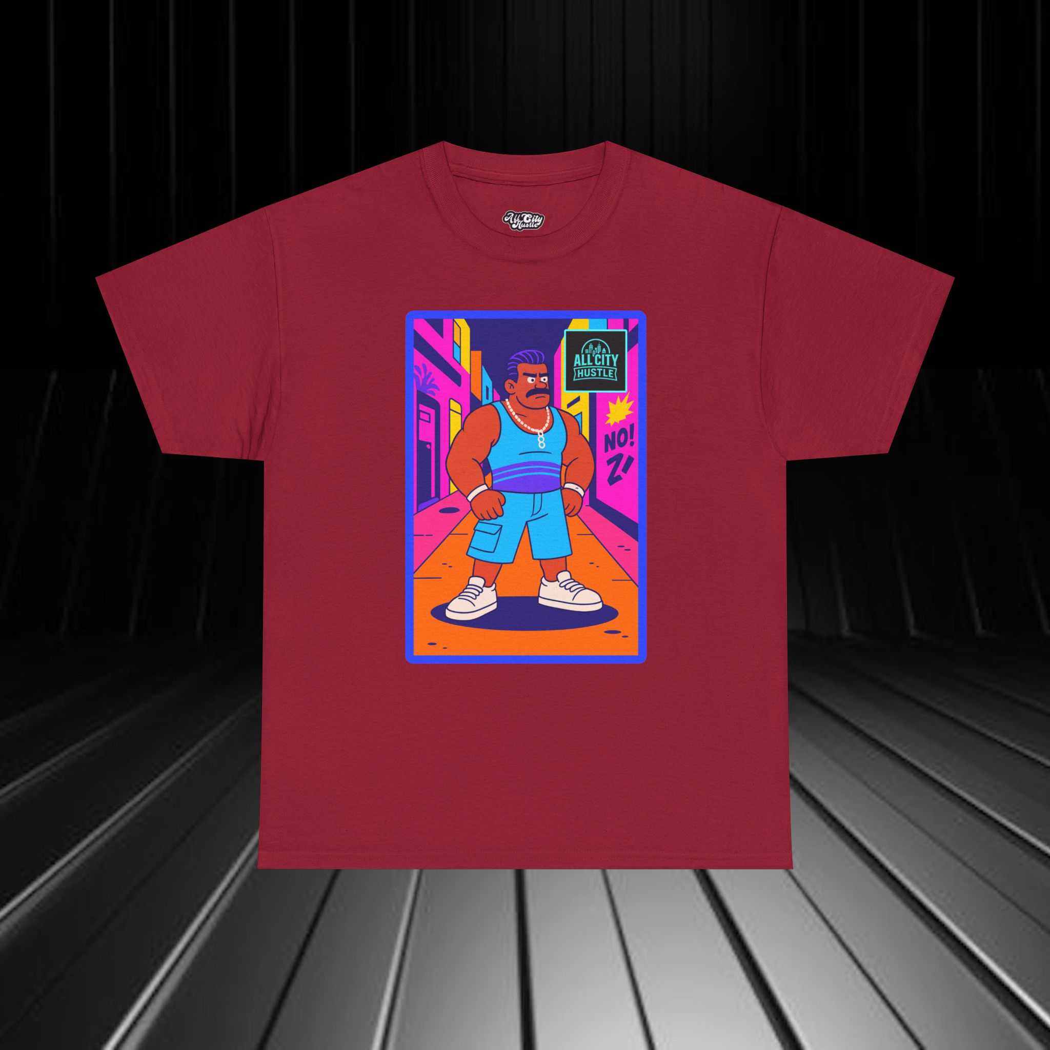 GANGSTER22 City Hood Inspired Unisex Heavy Cotton Tee, Graphic Tee for Comic Lovers, Casual Wear, Birthday Gift, Gift for Friends - Image 2