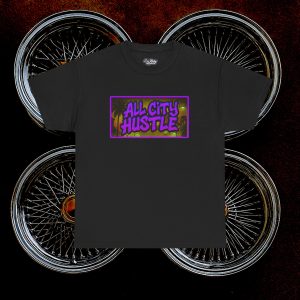 ACHLOWRIDER13 -  2 Sided Graphic Tee | Unisex Heavy Cotton Tee for Lowrider Lovers, Gifts, Retro Old School Vibes, Summer Wear, Casual Car Show Fashion