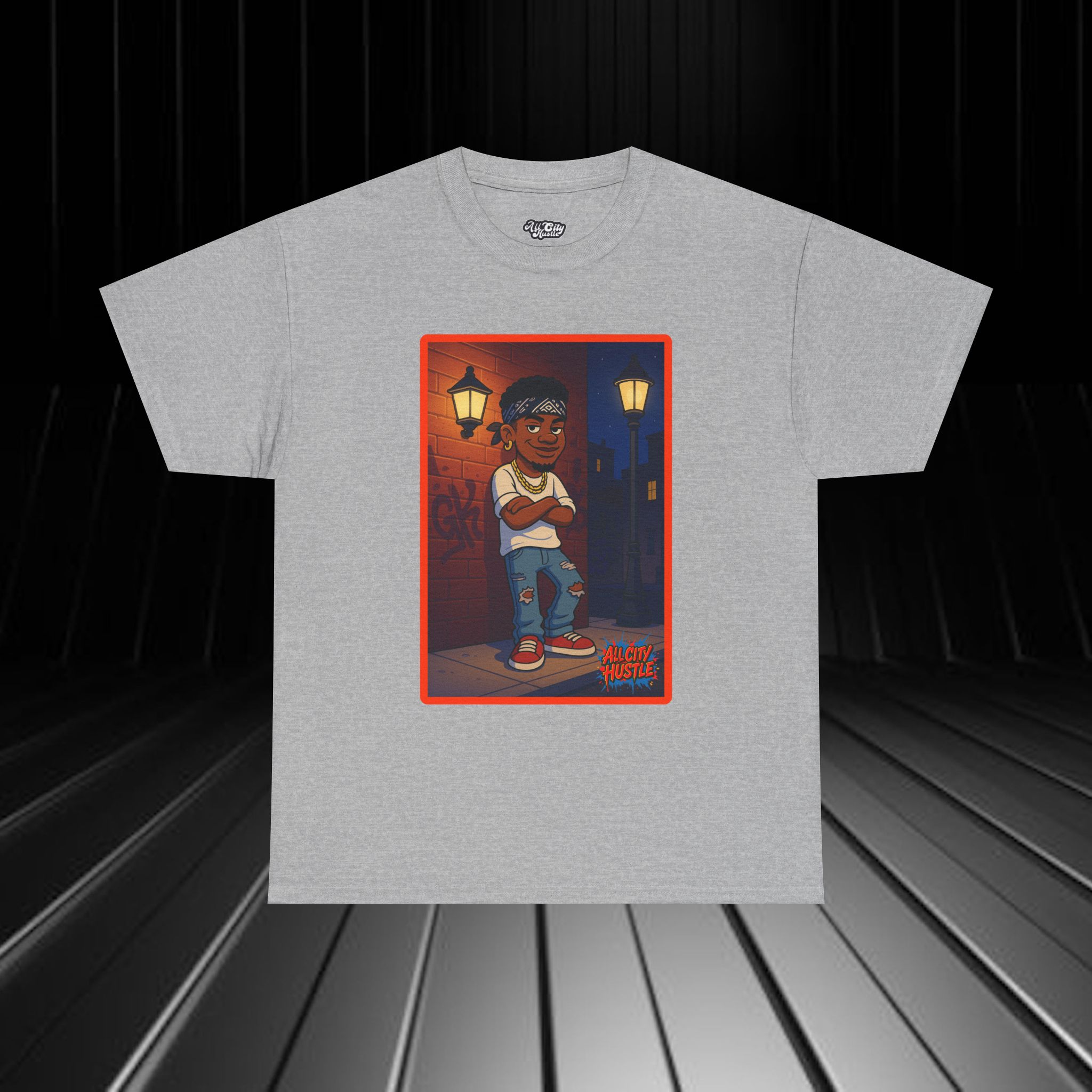 GANGSTER32 City Hood Inspired Unisex Heavy Cotton Tee, Graphic Tee for Comic Lovers, Casual Wear, Birthday Gift, Gift for Friends - Image 12