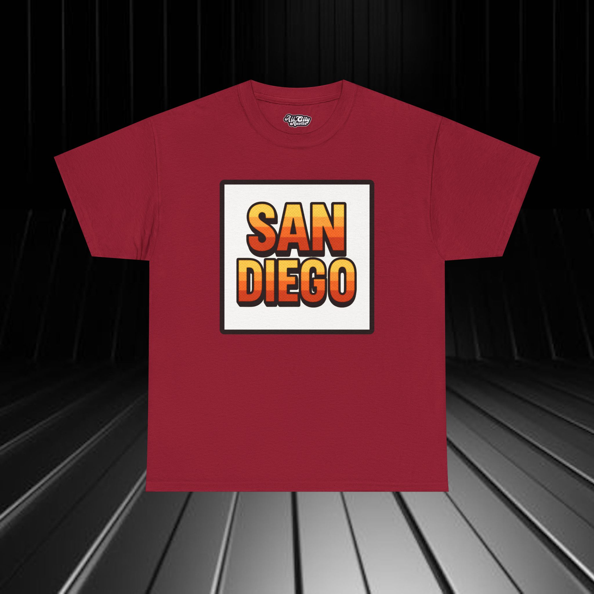 ACHSANDIEGO3 San Diego Unisex Heavy Cotton Tee, Vintage SD Shirt, California T-Shirt, Beachwear, Summer Casual Tee Shirt - Image 2