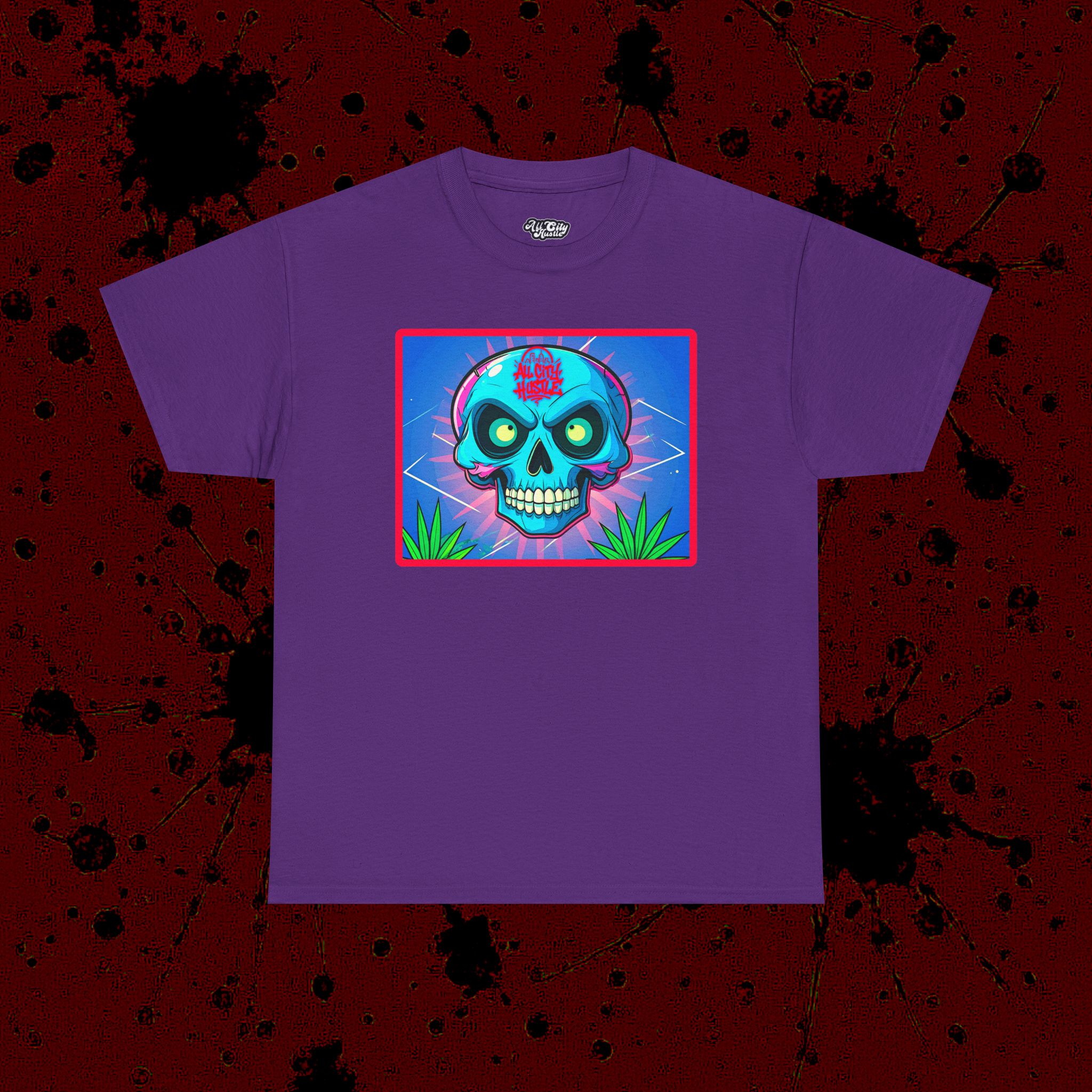 MONSTER9 Unisex Heavy Cotton Tee | Cool Casual Wear, Perfect for Horror Fans, Gift for Kids, Unique Graphic T-Shirt, Fun Dark Theme - Image 3