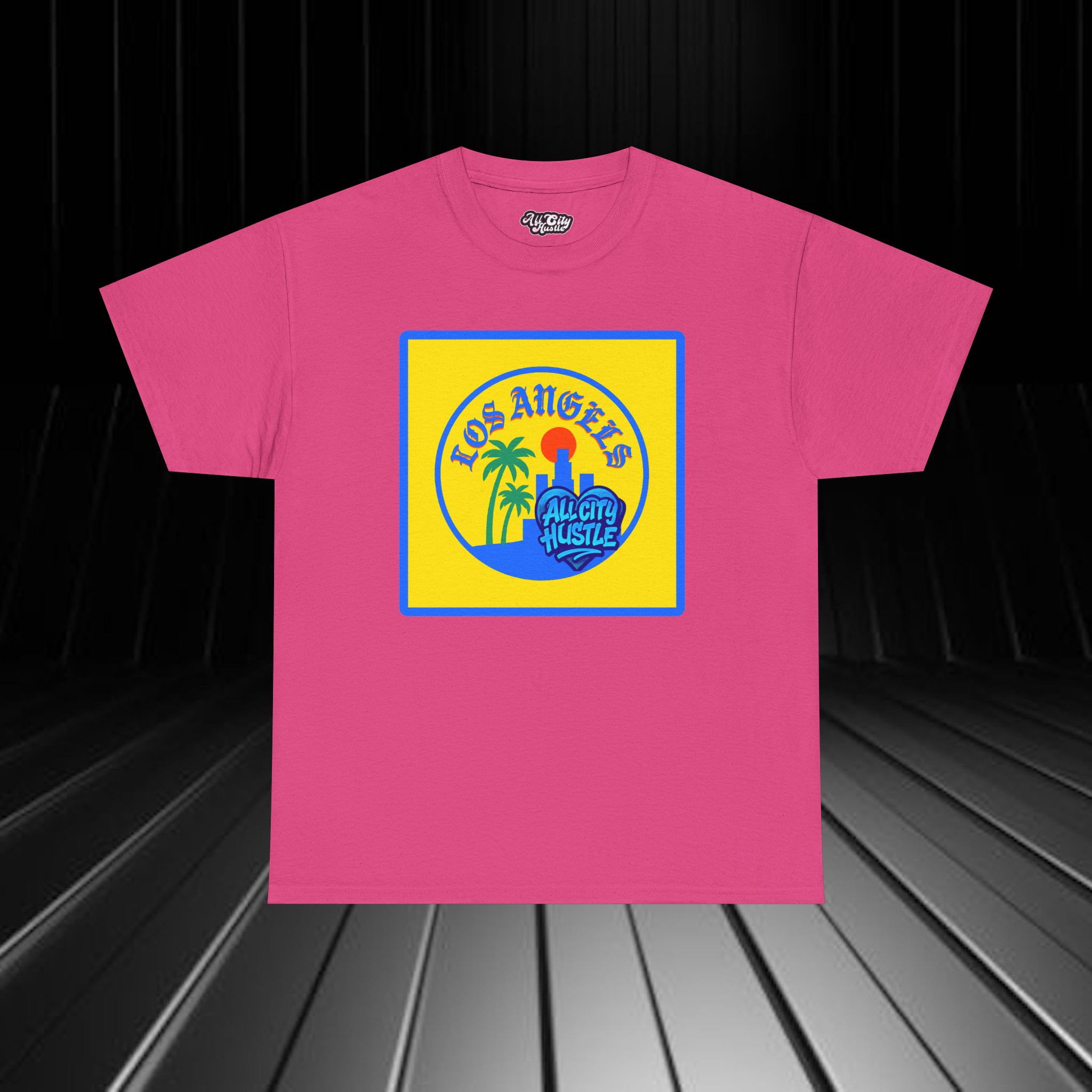 ACHLA3 Los Angeles Unisex Heavy Cotton Tee, Vintage LA Shirt, California T-Shirt, Beachwear, Summer Casual Tee Shirt - Image 8