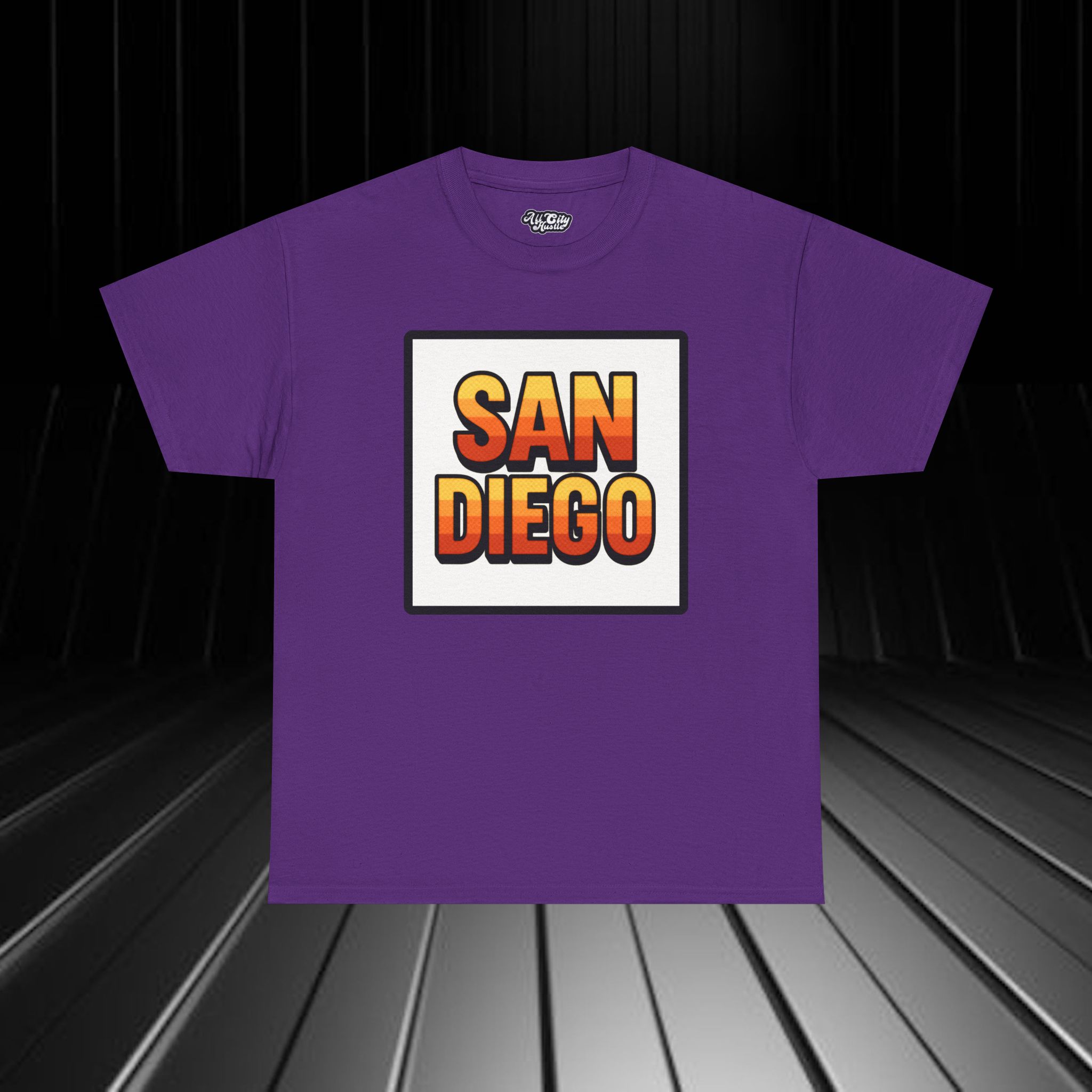 ACHSANDIEGO3 San Diego Unisex Heavy Cotton Tee, Vintage SD Shirt, California T-Shirt, Beachwear, Summer Casual Tee Shirt - Image 3