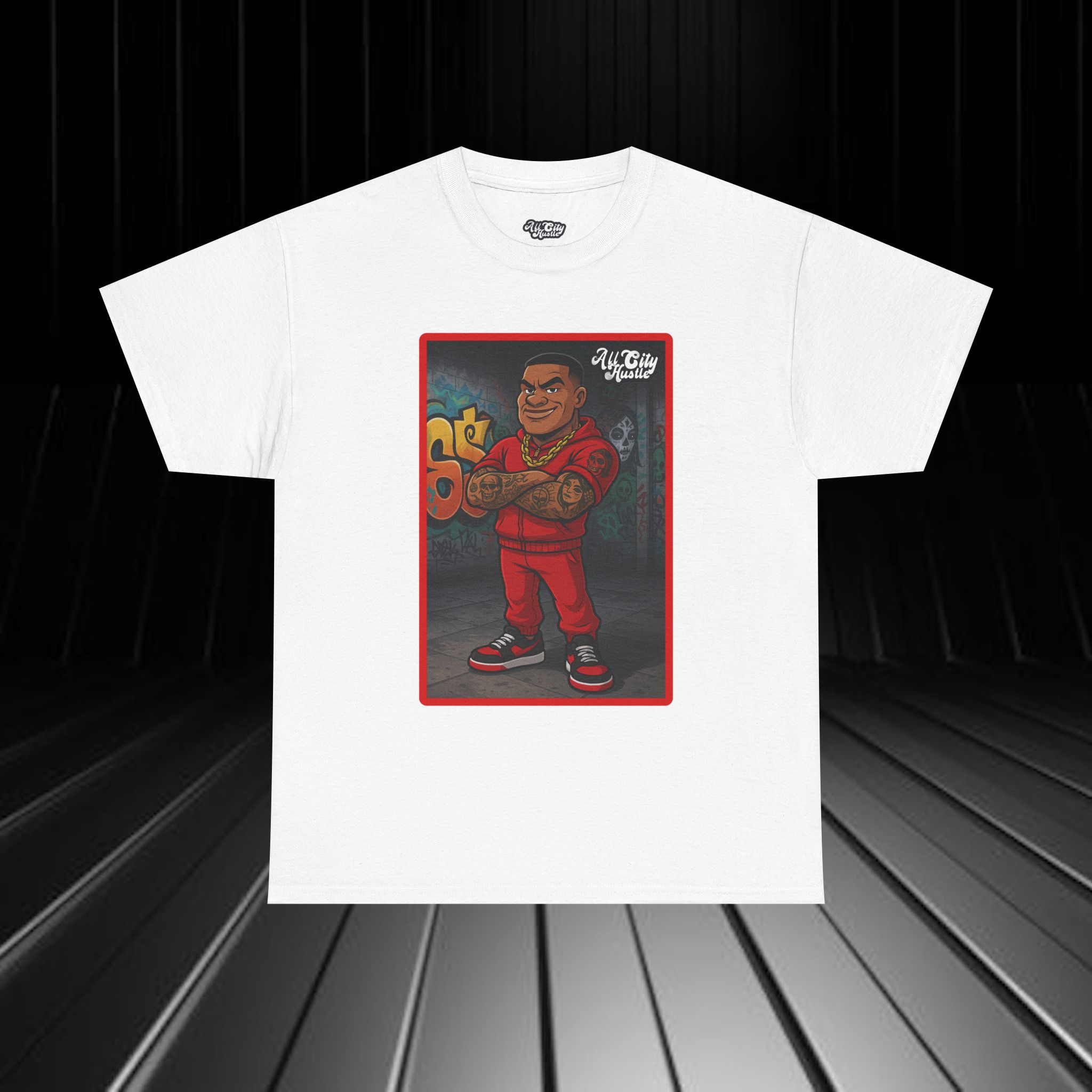 GANGSTER24 City Hood Inspired Unisex Heavy Cotton Tee, Graphic Tee for Comic Lovers, Casual Wear, Birthday Gift, Gift for Friends - Image 11