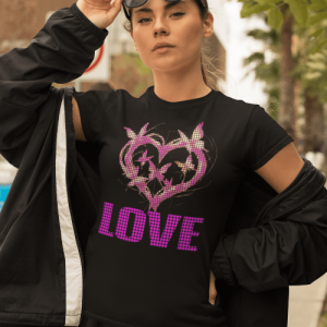 Romantic Heart Love ART1 T-Shirt | Cute Graphic Tee for Couples, Gifts for Her, Valentine's Day, Anniversary, Everyday Wear