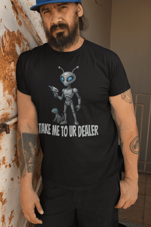 ALIEN1 Alien Humor Tee, Fun Graphic Tee, Unisex Cotton T-Shirt, Joke Shirt, Unique Gift, Quirky Fashion