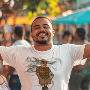 GANGSTER4 City Hood Inspired Unisex Heavy Cotton Tee, Graphic Tee for Comic Lovers, Casual Wear, Birthday Gift, Gift for Friends