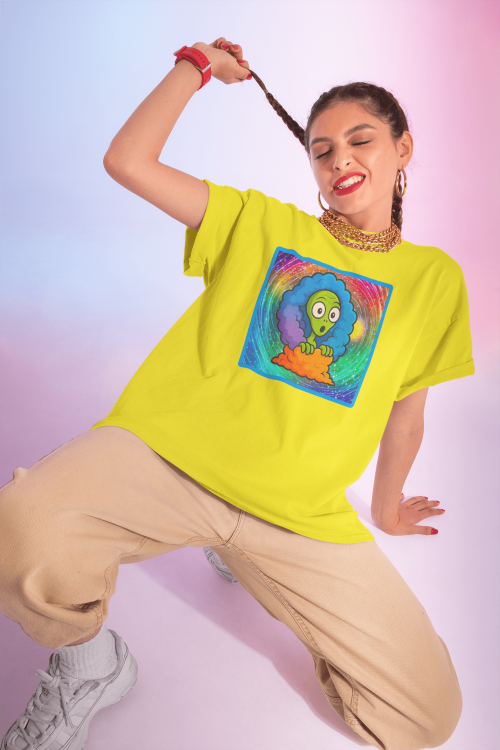 ALIEN4 Alien Humor Tee, Fun Graphic Tee, Unisex Cotton T-Shirt, Joke Shirt, Unique Gift, Quirky Fashion