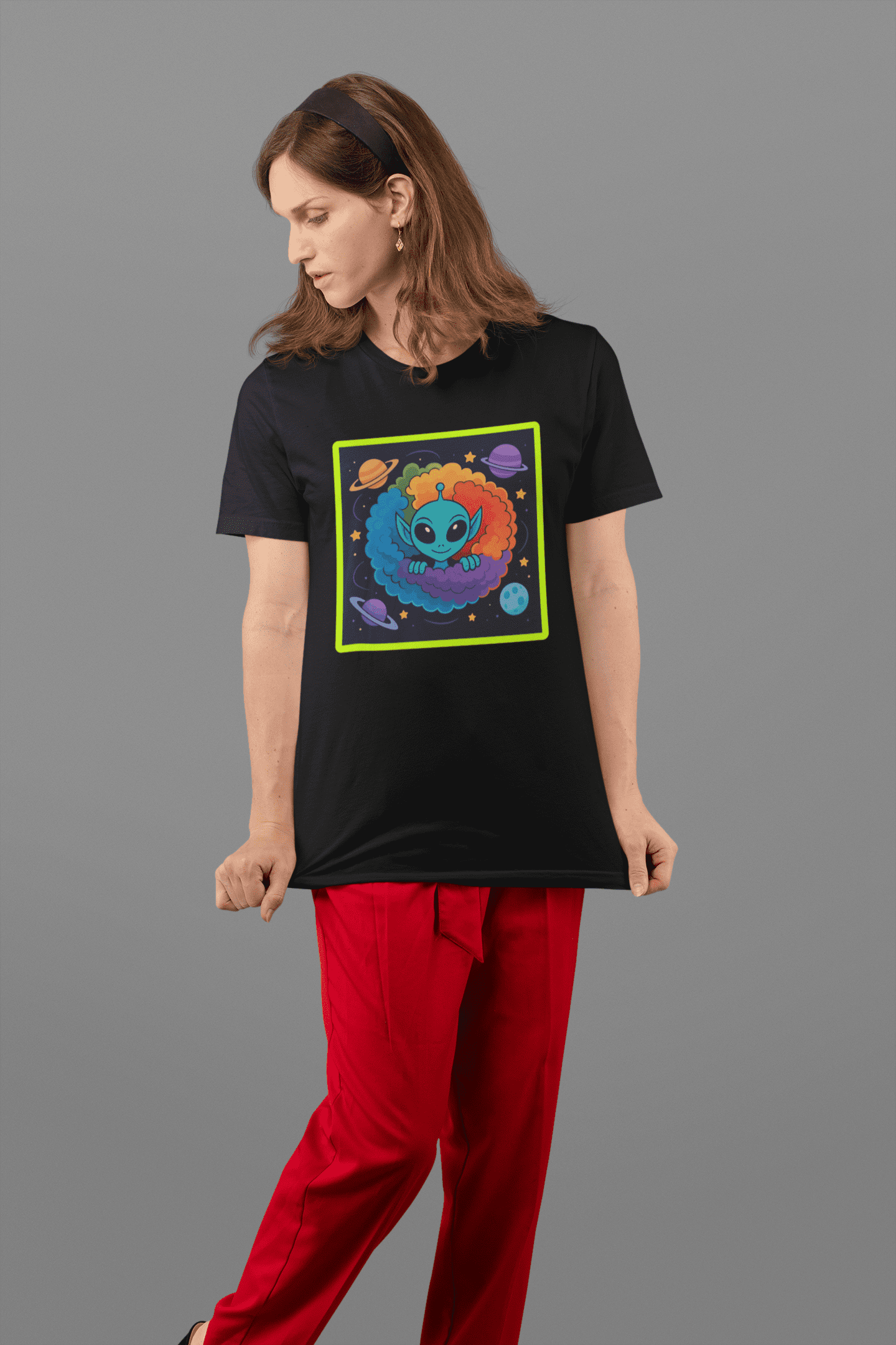 ALIEN6 Alien Humor Tee, Fun Graphic Tee, Unisex Cotton T-Shirt, Joke Shirt, Unique Gift, Quirky Fashion