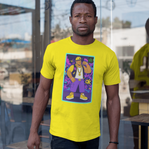 GANGSTER26 City Hood Inspired Unisex Heavy Cotton Tee, Graphic Tee for Comic Lovers, Casual Wear, Birthday Gift, Gift for Friends