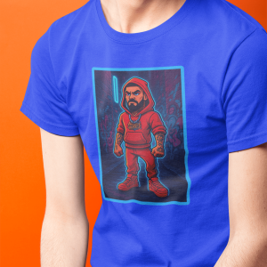 GANGSTER36 City Hood Inspired Unisex Heavy Cotton Tee, Graphic Tee for Comic Lovers, Casual Wear, Birthday Gift, Gift for Friends