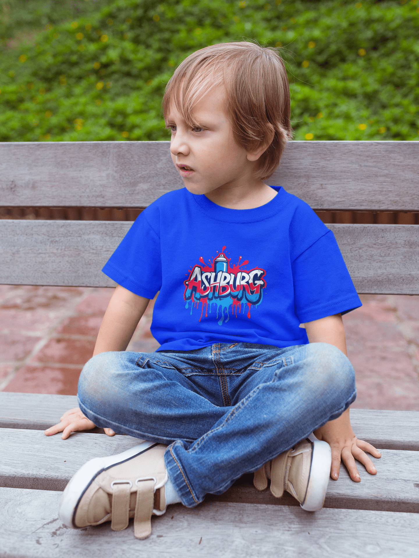 ASHBURG TODDLER3 Cute Toddler Short Sleeve Tee with KIDS Design, Kids T-Shirt, Play Shirt, Cartoon Tee,Gift for All Occasions, Funtime Apparel