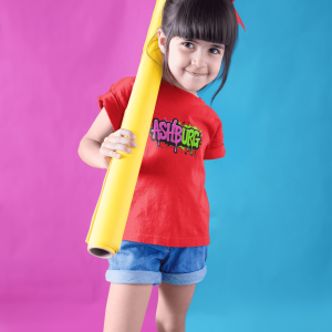 ASHBURG TODDLER4 Cute Toddler Short Sleeve Tee with KIDS Design, Kids T-Shirt, Play Shirt, Cartoon Tee,Gift for All Occasions, Funtime Apparel