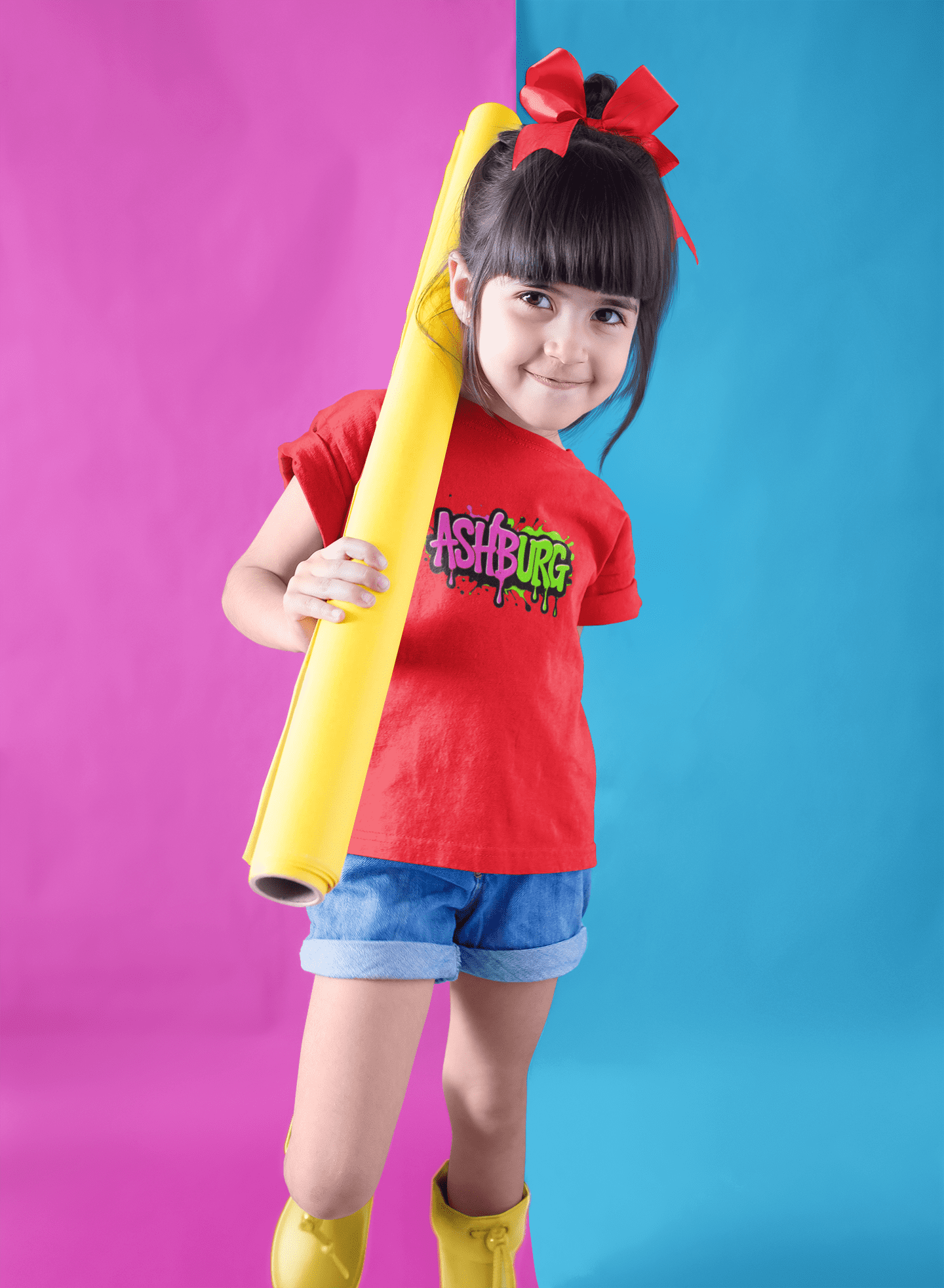 ASHBURG TODDLER4 Cute Toddler Short Sleeve Tee with KIDS Design, Kids T-Shirt, Play Shirt, Cartoon Tee,Gift for All Occasions, Funtime Apparel