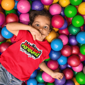 ASHBURG TODDLER14 Cute Toddler Short Sleeve Tee with KIDS Design, Kids T-Shirt, Play Shirt, Cartoon Tee,Gift for All Occasions, Funtime Apparel