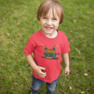 ASHBURG TODDLER52 Cute Toddler Short Sleeve Tee with KIDS Design, Kids T-Shirt, Play Shirt, Cartoon Tee,Gift for All Occasions, Funtime Apparel