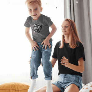 ASHBURG TODDLER57 Cute Toddler Short Sleeve Tee with KIDS Design, Kids T-Shirt, Play Shirt, Cartoon Tee,Gift for All Occasions, Funtime Apparel