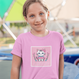 ASHBURG TODDLER58 Cute Toddler Short Sleeve Tee with KIDS Design, Kids T-Shirt, Play Shirt, Cartoon Tee,Gift for All Occasions, Funtime Apparel